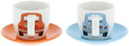 BRISA VW Collection - Volkswagen Espresso Cups Coffee-Tea-Cappuccino Set in Beetle Design (Beetle Front/100ml/3.4 fl oz) (Set of 2 (light blue, orange)) - Image 4