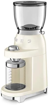 SMEG CGF11 Retro-Style Coffee Grinder – Burr Mill with 30 Grind Settings, Stainless Steel Conical Burrs, Removable Hopper – Precision Countertop Grinder for Espresso, Drip, French Press-Cream - Image 2