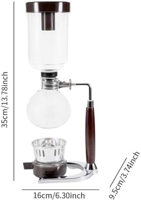 Siphon Coffee Maker, Glass Brewer for Home and Office Use, for Coffee Enthusiasts, 360ML - Image 2