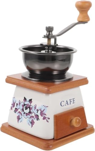 Burr Coffee Grinder Manual Wooden Hand Crank Bar Gift(Trapezoid) by Unknown