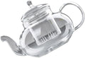 NUOBESTY 800ml Borosilicate Glass Teapot with Built-in Fine Mesh Strainer, Heat Resistant Steaming Tea Pot for Loose Leaf Brewing, Sturdy High Temperature Boiled Tea Kettle for Home by NUOBESTY
