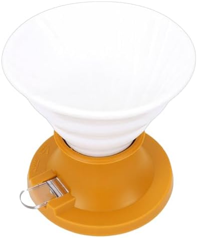 VINGVO 1-2 Cup Capacity Pour Over Coffee Dripper, Ceramic Immersion Filter, Heat Proof Portable Coffee Maker with Silicone Base, Ideal for Manual Brewing (Yellow) - Image 5