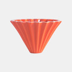 Ceramic Coffee Dripper Pour Over Coffee Maker Handmade Origami Coffee Filter Cup Flower Shape Funnel Drip Cafe Cake Cup Home(Orange,3-4CUP) - Image 2