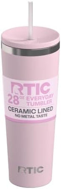 RTIC 28oz Everyday Tumbler, Insulated, Ceramic Lined, Pale Pink by RTIC