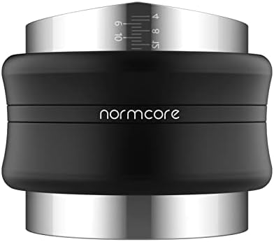 Normcore 53.3mm Coffee Distributor & Tamper - Dual Head Coffee Leveler Fits 54mm Breville Portafilters - Built-in Spring - Adjustable Depth, Black - Image 6