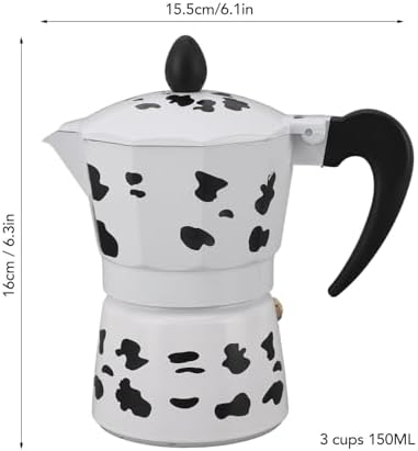 Espresso Stovetop Coffeemaker, Stovetop Espressos Maker, Coffee Maker for Home Cafe Outdoor Activities Camping Travel (3 Cups 150ML) - Image 3
