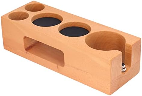 Wooden Coffee Tamper Holder, Coffee Tamper Mat, Silicone Coffee Mat Avoid Slip, Stand Tamper Station Wooden Base for Coffee Hine for 2 3in Coffee Hine Handle Bracket, Coffee Tamper Mat, Woo - Image 2