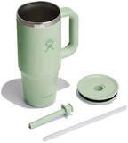 Hydro Flask 24 Oz Travel Tumbler with Handle, Lid and Straw - Insulated Stainless Steel in 24 Oz Aloe Green - Image 2