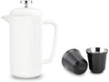 Easyworkz Porcelain French Press and Double Wall Insulated Metal Demitasse Cups by Easyworkz