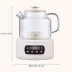 Glass Electric Kettle 1.2L Health Pot, Microcomputer Temperature Control, Boil-Dry Protection, Heat-Resistant Borosilicate Glass Tea Kettle for Home Office Dorm - Image 2