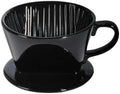 Coffee Dripper Ceramic Sector Drip Funnel Hand Brewed Filter Barista Pour Over Brewing Cup Black/White(Black 102 (2-4 Cups)) by Unknown