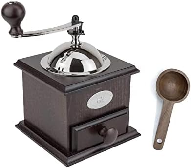 Peugeot Nostalgie Hand Coffee Mill, Walnut W/Wooden Spice Scoop by Unknown