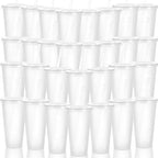 30 Pack Tumblers with Lid and Straw Reusable Plastic Clear Cups Bulk Water Bottles 24 Ounces Cups Travel Mug Cup for Iced Coffee Cold or Hot Drink Juices Birthdays Party Outdoor Use by Unknown