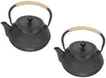 Mobestech 2pcs Japanese Cast Iron Teapot with Infuser Cast Iron Tea Pot for Home Use Retro Design Heat Retention Scald Handle for Loose Leaf Tea and Stovetop Brewing by Mobestech