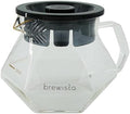 Brewista 300ml/10oz X Series Glass Coffee Carafe, Small Pour Over Glass Pot Server, 1-2 Cups, Polygonal Design for Improved Flavor, Heat Resistant Odorless Glass Pitcher by Brewista
