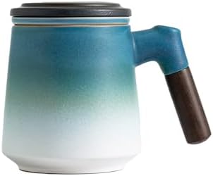 ZENS Tea Mug with Infuser and Lid for Loose Tea Diffusers, 12oz Blue by ZENSLIFESTYLE