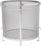 400 Micron Mesh Stainless Steel Hop Filter Barrel Strainer with Hook - Brewing Grain Basket for Homebrew Hops Wine,13.8x13.8 inch - Image 4