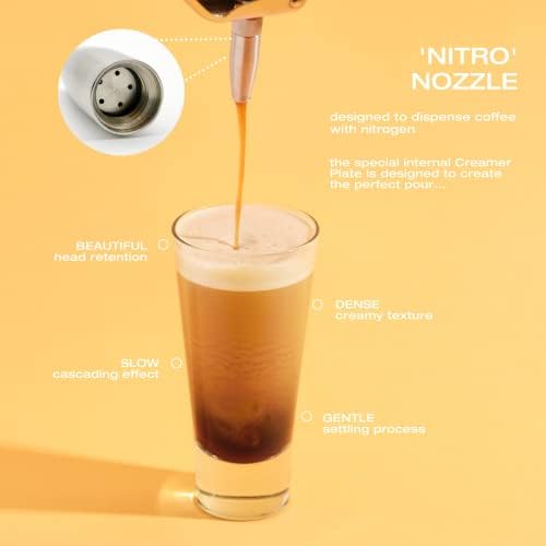 Nitro Cold Brew Maker, Nitro Diffuser Nozzle & Cold Brew Maker, 1-Pint/0.5L - Image 4