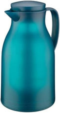 Cilio Monza Insulated Tempered Glass Core Beverage Server-Hot/Cold Carafe-Coffee Pitcher, Turquoise, 34-Ounce by cilio