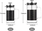 Decdeal Double Walled French Coffee Maker Borosilicate Glass Coffee Pot - Image 7