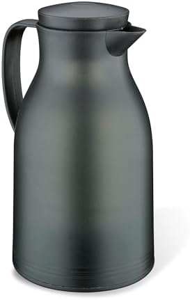 Cilio Monza Insulated Tempered Glass Core Beverage Server-Hot/Cold Carafe-Coffee Pitcher, Black, 34-Ounce - Image 2