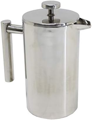 FixtureDisplays® Double-Wall Stainless Steel French Coffee Press, 34 oz / 1 Liter 16030 by FixtureDisplays