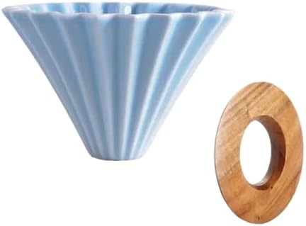 Ceramic Hand Brewing Coffee Dripper Pour Over Maker Handmade Origami Filter Cup Flower Shape Funnel Drip Cafe(Color 8,3-4CUP) by Unknown