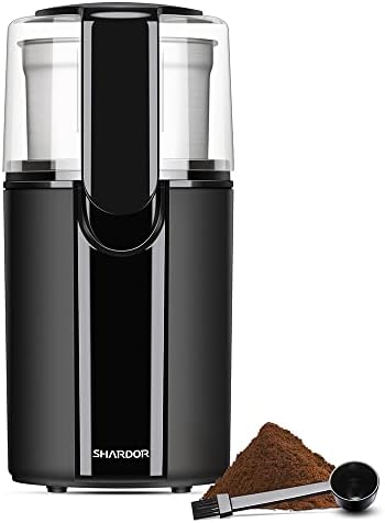 SHARDOR Electric Coffee Grinder, 2.5 oz Blade, 1 Bowl, Black by Shardor