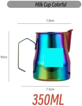 350ml/500ml 304 Stainless Steel Coffee Pitcher Milk Frothing Cup Cream Maker Barista Craft Espresso Latte(500ML Natural color) - Image 2
