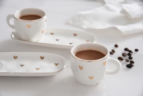 Pampa Bay Heart To Heart Set of 2 Espresso Cups & Saucers - Image 6