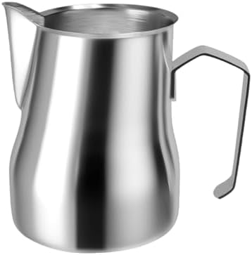 350/500ml Stainless Steel Milk Frothing Pitcher Coffee Barista Frother Pitcher Espresso Steaming Frother Latte Cup Milk Jug(silver 350ml1) by Unknown