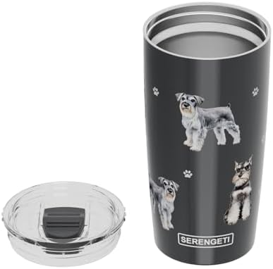 SERENGETI Schnauzer 20 Oz. Stainless Steel, Vacuum Insulated Tumbler with Spill Proof Lid - 3D Print - Insulated Travel mug for Hot or Cold Drinks (Schnauzer Tumbler) - Image 3