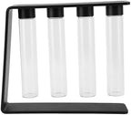 Coffee Bean Cellar Tubes, Premium Glass Coffee Bean Storage for Home Use, 2 Ounce Capacity with Metal Stand - Image 7