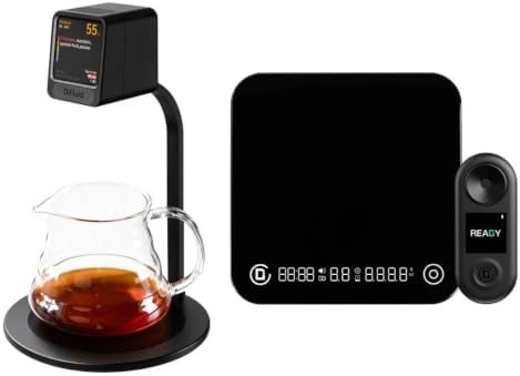 Coffee Flavor Reference Thermometer + R2 Extract Coffee TDS Refractometer + Scale with Timer by COFFMETER