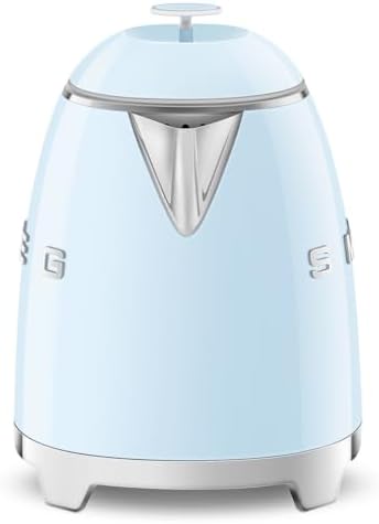 SMEG Mini 50's Retro Style 3 Cup Electric Kettle with Double Wall Anti Slip Base and Water Level Indicator (Pastel Blue) - Image 2