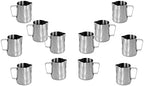 Frothing Milk Pitcher, Stainless Steel, Mirror Finish, Barware (12 PC, 20 oz) by GiftsPlaza