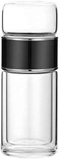 Double Wall Glass Tea Tumbler with Stainless Steel Infuser, Heat Resistant 16.9 Oz Travel Mug, Perfect for Loose Leaf Tea by Unknown