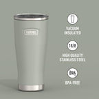 THERMOS Icon Series 24oz Stainless Steel Tumbler with Slide Lock Lid, Leakproof, Fits Cupholder, Dishwasher Safe, Griptec™ Non‑Slip Base, Keeps Drinks Hot 6 Hrs/Cold 22 Hrs, River Rock - Image 2
