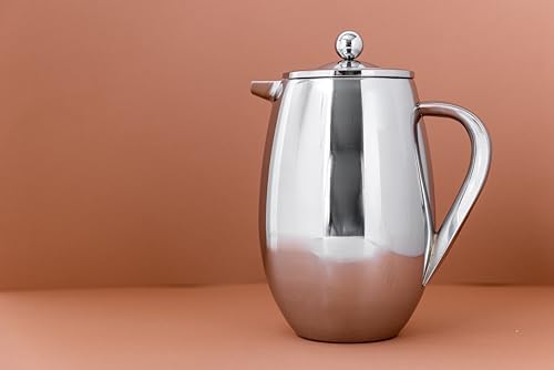 La Cafetière Stainless Steel Double Walled Insulated Cafetière 8 Cup, Stainless Steel, Silver - Image 4