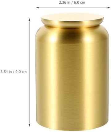 Brass Tea Tin with Lid, Portable Airtight Canister for Loose Leaves - Image 2