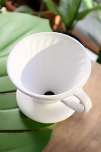 SODEF Ceramic V60 Coffee Dripper White Color for Pour Over Brewing 200-399ml Capacity - Image 3