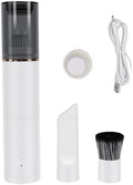 banapoy Mini Vacuum Cleaner, Handheld Vacuum Cleaner Cordless, Portable Desk for Coffee Grounds, Soft Brush Coffee Powder, for Car Interior, Keyboard, Drawer (White) by Facilitateyourlife