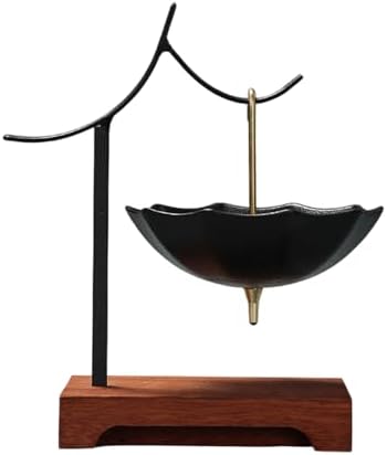 Porcelain Tea Filter with Hanging Hook, Black by Unknown