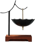 Porcelain Tea Filter with Hanging Hook, Black by Unknown