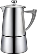 CUISINOX Roma Satin Stainless Steel Moka Pot Stovetop Espresso Maker, 6-Cup by Cuisinox