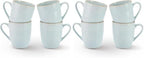 famiware Jupiter Coffee Mugs Set of 4, 14 OZ Coffee Mug, Microwave and Dishwasher Safe, Coffee Cups with Handle for Coffee, Tea, Cocoa, Milk, Light Blue (Pack of 2) by Famiware
