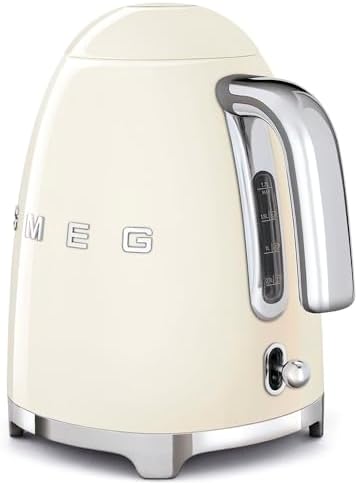 SMEG KLF03 Electric Kettle 1.7L (7 Cup), Retro Hot Water Boiler for Tea & Coffee, Fast Boiling, Auto Shut-Off, Soft Open Lid, 360° Swivel Base Countertop Kettle – Cream - Image 4