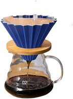 For 1-2 Cups Reusable Funnel Hydraulic Dripper Accessories,Coffee Dripper Ceramic Coffee Filter Cup Maker(Stainless steel hook) by Unknown