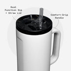 Corkcicle Cruiser Tumbler with Handle & Straw, 40 oz, River Rock - Image 5