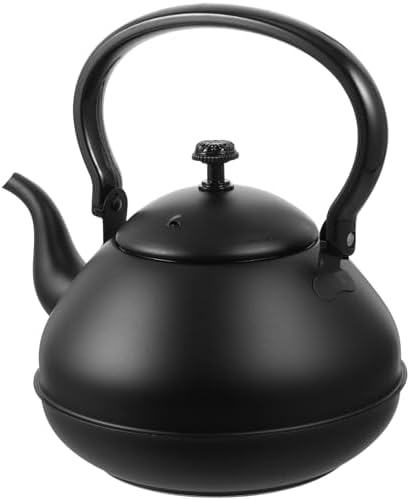 Luxshiny Vintage Tea Kettle Stainless Steel Water Kettle with Ergonomic Handle for Stovetop Use Kitchen Tea Pot for Boiling Water Oatmeal and Instant Soup 7.87 X 7.08 X 7.08 in by Luxshiny